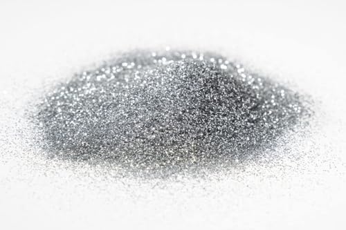 EliteKoopers Feiner Glitzer, 10 g, Glanzpulver für Kunst und Handwerk, Nagelkunst, Farbe, Wanddekoration, kosmatisch (Silber) von EliteKoopers