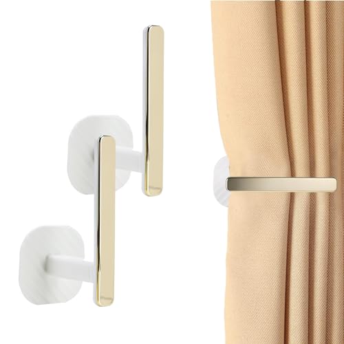 2 Stück Selbstklebende Vorhang-Raffhalter, Vorhang Halterung Wand, Vorhanghalter für Fenstervorhänge, Curtain Hooks Holders, L Shaped Curtain Holdbacks, L-förmige Vorhanghaken für Haus Büro Café 2 Stück Selbstklebende Vorhang-Raffhalter, Vorhang Halterung Wand, Vorhanghalter für Fenstervorhänge, Curtain Hooks Holders, L Shaped Curtain Holdbacks, L-förmige Vorhanghaken für Haus Büro Café von Elitecran