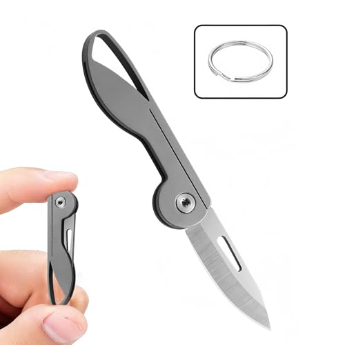 Taschenmesser aus Titanlegierung mit 1 Schlüsselanhänger, Mini Klappmesser, Auto Schlüsselanhänger Messer, Tragbar Kleine EDC Messer für Outdoor, Klappbar Freizeitmesser, Brieföffner/Paketmesser Taschenmesser aus Titanlegierung mit 1 Schlüsselanhänger, Mini Klappmesser, Auto Schlüsselanhänger Messer, Tragbar Kleine EDC Messer für Outdoor, Klappbar Freizeitmesser, Brieföffner/Paketmesser von Elitecran