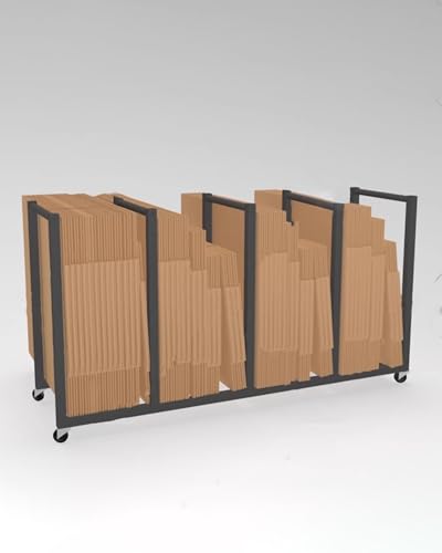 Elitix Mobiles Regal Aus Karton Gewerblicher Kartonwagen mit Rollen, Lagerwagen für Kartons, Bodenstehend, Platzsparendes Regal für Zeichenbretter Aus Karton Elitix Mobiles Regal Aus Karton Gewerblicher Kartonwagen mit Rollen, Lagerwagen für Kartons, Bodenstehend, Platzsparendes Regal für Zeichenbretter Aus Karton von Elitix