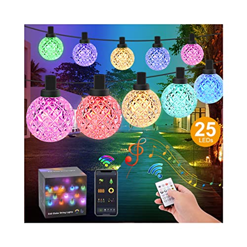Led Lichterkette Außen,25 LED Bunt Lichterkette mit Bluetooth 20 Modi 16 Farben Lichterkette Außen Strom IP65 Wasserdicht Lichterkette Glühbirnen für draußen Garten,Balkon,Terrasseund Innenzimmer Led Lichterkette Außen,25 LED Bunt Lichterkette mit Bluetooth 20 Modi 16 Farben Lichterkette Außen Strom IP65 Wasserdicht Lichterkette Glühbirnen für draußen Garten,Balkon,Terrasseund Innenzimmer von Elitlife