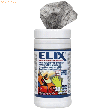 Elix Clean Reinigungstuch Anti-Graffiti 480.030 Spenderdose 30 Stück von Elix Clean