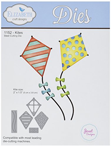 Elizabeth Craft Designs "Kites Metall sterben, Acryl, Mehrfarbig, 3,8 cm x 2 Zoll von Elizabeth Craft Designs