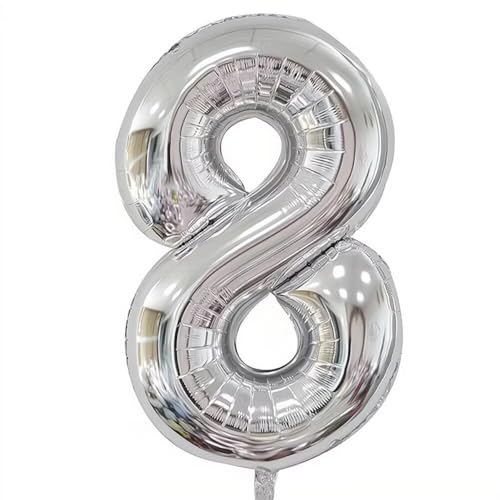Elizakumi Silber Nummer 8 Luftballon Zahl 8th Ballon Zahl Für Fraue Jungen Männer Mädchen, Geburtstag Helium FolienBallon Zahlenballon 8 Silber / 40 Zoll Elizakumi Silber Nummer 8 Luftballon Zahl 8th Ballon Zahl Für Fraue Jungen Männer Mädchen, Geburtstag Helium FolienBallon Zahlenballon 8 Silber / 40 Zoll von Elizakumi