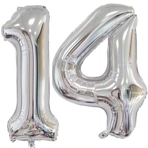 Elizakumi Silber Nummer Ballon 14/41 Luftballon Zahl 14th 41th Ballon Zahl Für Fraue Jungen Männer Mädchen, Geburtstag Helium FolienBallon Zahlenballon 14/41 Silber / 40 Zoll Elizakumi Silber Nummer Ballon 14/41 Luftballon Zahl 14th 41th Ballon Zahl Für Fraue Jungen Männer Mädchen, Geburtstag Helium FolienBallon Zahlenballon 14/41 Silber / 40 Zoll von Elizakumi