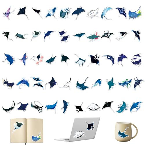 50-teiliges Aufkleberset mit Cartoon-Fischen, wasserfeste Aufkleber, süße Aufkleber, sich wiederholendes Aufkleberset, geeignet zum Dekorieren von Laptops 50-teiliges Aufkleberset mit Cartoon-Fischen, wasserfeste Aufkleber, süße Aufkleber, sich wiederholendes Aufkleberset, geeignet zum Dekorieren von Laptops von Elkuaie