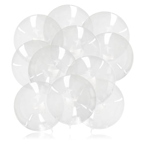 Bobo-Luftballons, 45,7 cm, transparent, rund, befüllbar, groß, transparent, für Weihnachten, Hochzeit, Geburtstag, Party, Dekoration, 24 Stück Bobo-Luftballons, 45,7 cm, transparent, rund, befüllbar, groß, transparent, für Weihnachten, Hochzeit, Geburtstag, Party, Dekoration, 24 Stück von Elkuaie