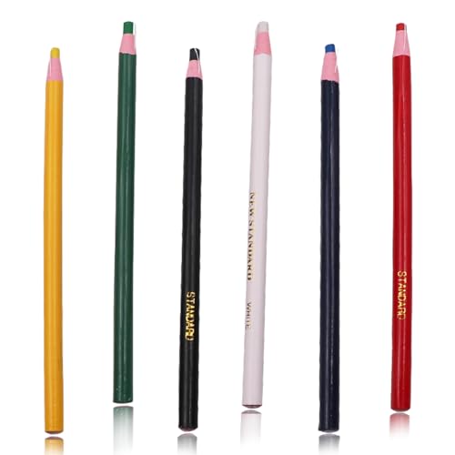 Elkuaie 6 Stoff Marker Stifte, Textilstifte, Stoffstifte, Nähmarker Stifte, Stoff Marker Nadel, verwendet zum Nähen, Nähen, Stoffe, Kunsthandwerk (6 Farben) von Elkuaie