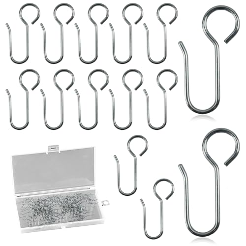 Elkuaie 80er-Pack Vorhanghaken, Vorhangschienenhaken aus Metall, hängende Vorhanghaken, Schienenhaken, Silberne Vorhanghaken, geeignet für Vorhänge, Türvorhänge usw Elkuaie 80er-Pack Vorhanghaken, Vorhangschienenhaken aus Metall, hängende Vorhanghaken, Schienenhaken, Silberne Vorhanghaken, geeignet für Vorhänge, Türvorhänge usw von Elkuaie