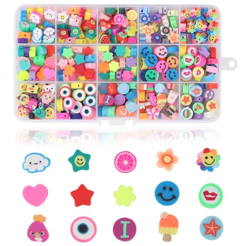 Faden fädeln Perlen, Armband Perlen, gemusterte Polymer Ton Perle weiche Topf Perlen, Ton Perle Kinder Armband, verwendet für Faden Prozess Kit, Geschenk Armband DIY Faden fädeln Perlen, Armband Perlen, gemusterte Polymer Ton Perle weiche Topf Perlen, Ton Perle Kinder Armband, verwendet für Faden Prozess Kit, Geschenk Armband DIY von Elkuaie