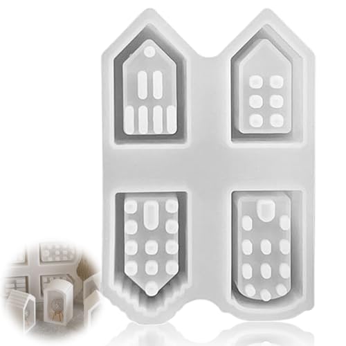 Silikonform, 3D-Silikonhaus, Viergitter-Haus-Dekorations-Silikonform, Gießform Haus, Minihaus, Kerzenständerform, weiße Hausform, Haus-Dekorationsform Silikonform, 3D-Silikonhaus, Viergitter-Haus-Dekorations-Silikonform, Gießform Haus, Minihaus, Kerzenständerform, weiße Hausform, Haus-Dekorationsform von Elkuaie