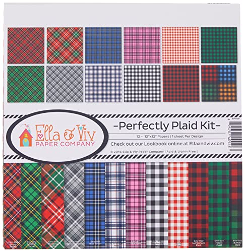 Ella & Viv von Zeiten eav-928 Ella & Viv perfekt kariert Scrapbook Collection Kit Ella & Viv perfekt Plaid Scrapbook Kit von Ella & Viv by Reminisce