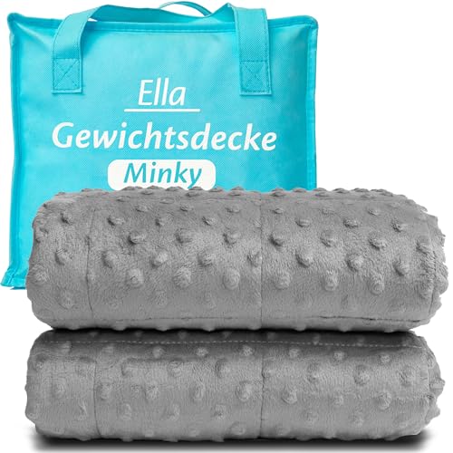 Ella Gewichtsdecke Kinder 2,4 kg 90x120 cm – Therapiedecke, für Stressabbau & Angstzustände, Hypoallergene Glasperlen, weiche & kühlende Baumwoll- Außenschicht, für Kinder von 15-25 kg – Grau Minky Ella Gewichtsdecke Kinder 2,4 kg 90x120 cm – Therapiedecke, für Stressabbau & Angstzustände, Hypoallergene Glasperlen, weiche & kühlende Baumwoll- Außenschicht, für Kinder von 15-25 kg – Grau Minky von Ella