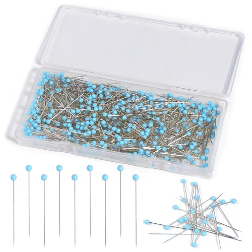 500 Stück Quiltnadeln, 4,4 cm gerade Nadeln mit blauem Glaskugelkopf, Edelstahl-Schneidernadeln zum Nähen, Stoff, Handwerk, Schmuckherstellung, DIY-Projekte 500 Stück Quiltnadeln, 4,4 cm gerade Nadeln mit blauem Glaskugelkopf, Edelstahl-Schneidernadeln zum Nähen, Stoff, Handwerk, Schmuckherstellung, DIY-Projekte von EllaYIDOI