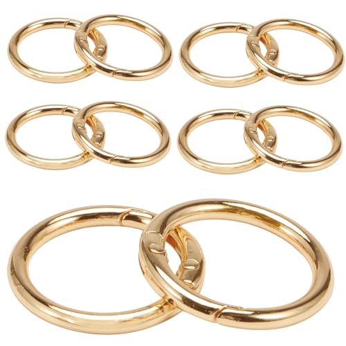 Feder-O-Ringe, Schlüsselanhänger, 2,5 cm, runder Schnappclip, goldfarben, Schlüsselringe für Schlüsselanhänger, Legierung, runde Schnalle, Schlüsselhaken, Geldbörse, Riemenverlängerungsclip für Feder-O-Ringe, Schlüsselanhänger, 2,5 cm, runder Schnappclip, goldfarben, Schlüsselringe für Schlüsselanhänger, Legierung, runde Schnalle, Schlüsselhaken, Geldbörse, Riemenverlängerungsclip für von EllaYIDOI