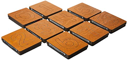 Ellison, Block Number, 9 Pack SureCut Stanzform 16292-4IN, Blocknummer, 9 Stück, Birke, Mehrfarbig, 5 7/8" x 4 7/8" x 1" Ellison, Block Number, 9 Pack SureCut Stanzform 16292-4IN, Blocknummer, 9 Stück, Birke, Mehrfarbig, 5 7/8" x 4 7/8" x 1" von Ellison