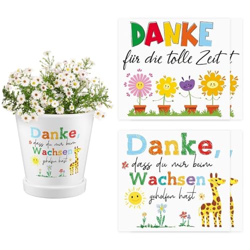 Ellxen 4 Stück Aufkleber für den Blumentopf,Selbstklebende Sticker,Dankeschön Aufkleber,erzieher geschenk,Geschenk Danke für Kindergarten,Aufkleber für Taufe,Kommunion,Hochzeit Ellxen 4 Stück Aufkleber für den Blumentopf,Selbstklebende Sticker,Dankeschön Aufkleber,erzieher geschenk,Geschenk Danke für Kindergarten,Aufkleber für Taufe,Kommunion,Hochzeit von Ellxen