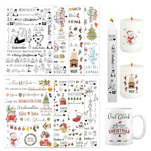 Ellxen 6 Stück Kerzentattoos Weihnachten Deko,Kerzensticker,Kerzentattoos,Bunt Weihnachten Tattoofolie Sticker,Wasserschiebefolie Kerzen,Für DIY Tasse Kerze Weihnachten Geschenk,DIY Ellxen 6 Stück Kerzentattoos Weihnachten Deko,Kerzensticker,Kerzentattoos,Bunt Weihnachten Tattoofolie Sticker,Wasserschiebefolie Kerzen,Für DIY Tasse Kerze Weihnachten Geschenk,DIY von Ellxen
