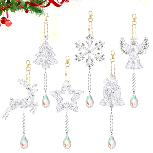 Ellxen 6 Weihnachten Diamond Painting Weihnachten,5D Diamond Painting Weihnachtsanhänger Set von,Perfektes DIY Geschenk für Kinder Erwachsene, für Weihnachtsbäume, Fenster Wänd Dekoration Ellxen 6 Weihnachten Diamond Painting Weihnachten,5D Diamond Painting Weihnachtsanhänger Set von,Perfektes DIY Geschenk für Kinder Erwachsene, für Weihnachtsbäume, Fenster Wänd Dekoration von Ellxen