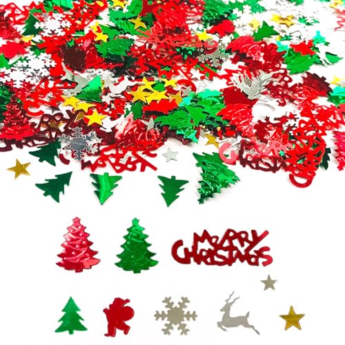 Ellxen Tischdeko Weihnachten Confettis,Confettis pour Deco Weihnachten,TischKonfetti,Neujahr Weihnachtsbaum,Schneeflocken,Sternen Konfetti Bunt,Party Dekoration,DIY,Weihnachten Basteln Ellxen Tischdeko Weihnachten Confettis,Confettis pour Deco Weihnachten,TischKonfetti,Neujahr Weihnachtsbaum,Schneeflocken,Sternen Konfetti Bunt,Party Dekoration,DIY,Weihnachten Basteln von Ellxen