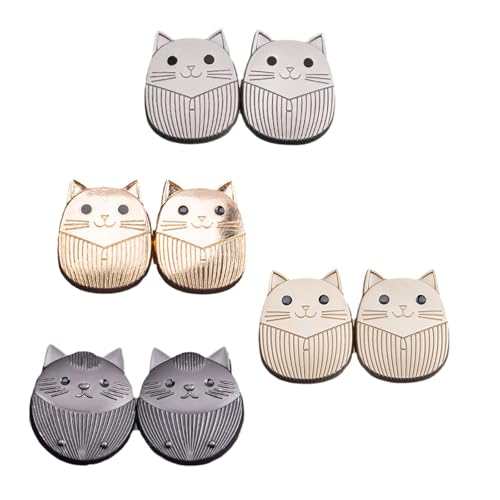 4 Paar Jeansknopfnadeln, schöne Katzen, Taillenschnallen, Hosenknopfnadeln, abnehmbare Hosen-Taillenspanner von Elnwnnkc