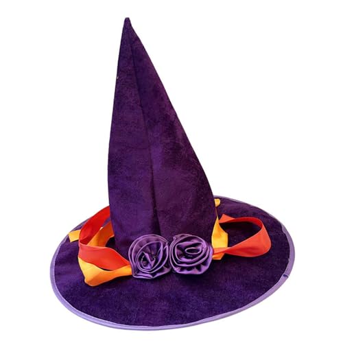 Elnwnnkc Atmungsaktiver spitzer Hexenhut mit stilvollem Design, Halloween-Kostüm-Zubehör, bequemes Bekleidungszubehör, Halloween-Cosplay-Hut Elnwnnkc Atmungsaktiver spitzer Hexenhut mit stilvollem Design, Halloween-Kostüm-Zubehör, bequemes Bekleidungszubehör, Halloween-Cosplay-Hut von Elnwnnkc