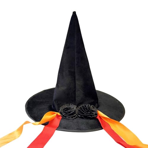 Elnwnnkc Atmungsaktiver spitzer Hexenhut mit stilvollem Design, Halloween-Kostüm-Zubehör, bequemes Bekleidungszubehör, Halloween-Cosplay-Hut Elnwnnkc Atmungsaktiver spitzer Hexenhut mit stilvollem Design, Halloween-Kostüm-Zubehör, bequemes Bekleidungszubehör, Halloween-Cosplay-Hut von Elnwnnkc