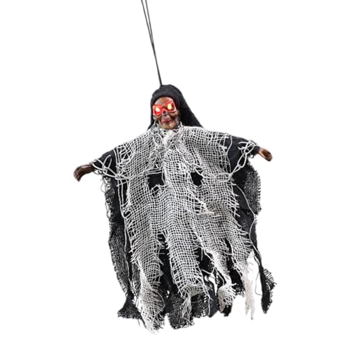 Elnwnnkc Hexenskelett Hängende Ornament mit beleuchtetem Auge Halloween Geisterhexe Deckendekoration für Tür Terrasse Garten Halloween Besen Dekoration Elnwnnkc Hexenskelett Hängende Ornament mit beleuchtetem Auge Halloween Geisterhexe Deckendekoration für Tür Terrasse Garten Halloween Besen Dekoration von Elnwnnkc
