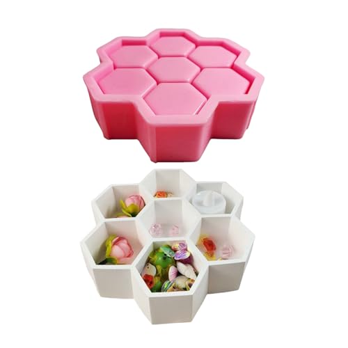 Elnwnnkc Sukkulenten-Übertopf-Form, Bienenstock-Form, Silikon-Blumentopf-Formen, Kerzenhalter, Formen für Beton, Epoxidharz, Wabenputz, Schmuck, Aufbewahrungsbox, Make-up, Stifthalter Elnwnnkc Sukkulenten-Übertopf-Form, Bienenstock-Form, Silikon-Blumentopf-Formen, Kerzenhalter, Formen für Beton, Epoxidharz, Wabenputz, Schmuck, Aufbewahrungsbox, Make-up, Stifthalter von Elnwnnkc