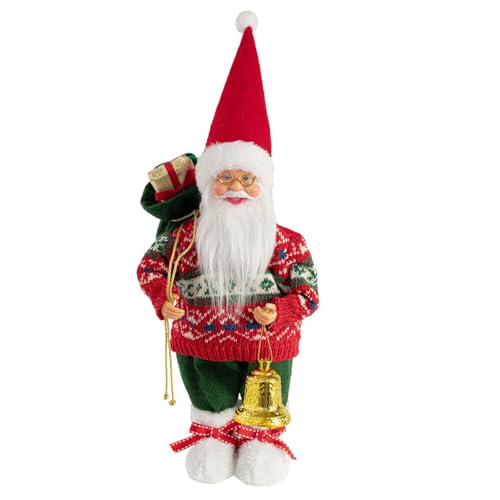Elnwnnkc Weihnachtsmann-Figur, 30,5 cm, hochwertige Stoffmischung für drinnen und draußen, Weihnachtsdekoration, Weihnachtsmann-Figur Elnwnnkc Weihnachtsmann-Figur, 30,5 cm, hochwertige Stoffmischung für drinnen und draußen, Weihnachtsdekoration, Weihnachtsmann-Figur von Elnwnnkc