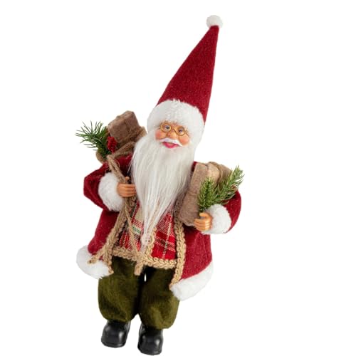 Elnwnnkc Weihnachtsmann-Figur, 30,5 cm, hochwertige Stoffmischung für drinnen und draußen, Weihnachtsdekoration, Weihnachtsmann-Figur Elnwnnkc Weihnachtsmann-Figur, 30,5 cm, hochwertige Stoffmischung für drinnen und draußen, Weihnachtsdekoration, Weihnachtsmann-Figur von Elnwnnkc