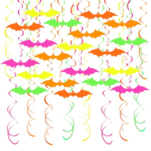 Leuchtende Fledermaus-Dekorationen für drinnen und draußen, Halloween-Partys, recycelbares Papier, hängende Dekoration, fluoreszierende Halloween-Deckendekoration Leuchtende Fledermaus-Dekorationen für drinnen und draußen, Halloween-Partys, recycelbares Papier, hängende Dekoration, fluoreszierende Halloween-Deckendekoration von Elnwnnkc