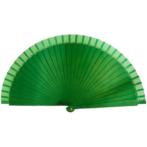 Modischer spanischer Fächer, eleganter Handfächer aus Holz, Vintage, einfarbig, faltbar, Kostüm, Partys, Dekorationen, Faltfächer von Elnwnnkc