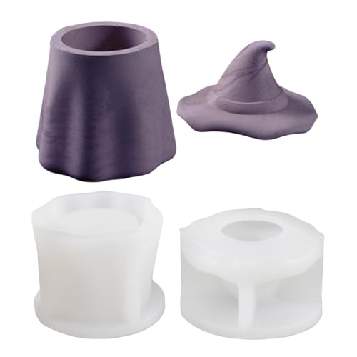 Silikonformen Set Hexenhut Kerzenbecherformen Aufbewahrungsboxen Hochtemperaturfeste Silikon Crafting Formen Silikonformen Set Hexenhut Kerzenbecherformen Aufbewahrungsboxen Hochtemperaturfeste Silikon Crafting Formen von Elnwnnkc