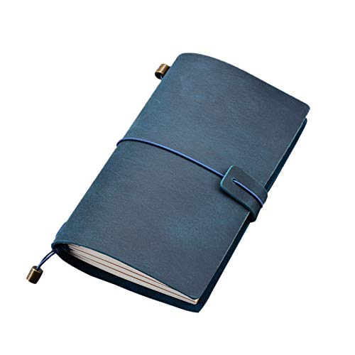 Elonglin Notizblöcke Premium Tagebücher Reisetagebuch Memo Notizbuch Crazy horse leather Blau A5 Typ - 3 Seilschnallen Elonglin Notizblöcke Premium Tagebücher Reisetagebuch Memo Notizbuch Crazy horse leather Blau A5 Typ - 3 Seilschnallen von Elonglin