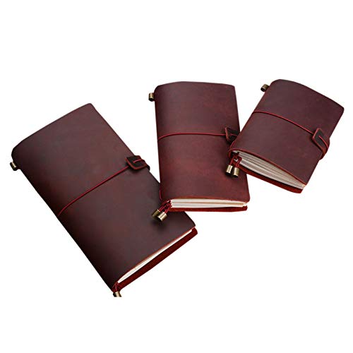 Elonglin Notizblöcke Premium Tagebücher Reisetagebuch Memo Notizbuch Crazy horse leather Weinrot Mini Typ - 3 Seilschnallen Elonglin Notizblöcke Premium Tagebücher Reisetagebuch Memo Notizbuch Crazy horse leather Weinrot Mini Typ - 3 Seilschnallen von Elonglin