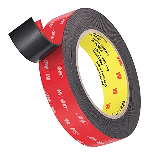Elover Doppelseitiges Klebeband Extra Stark, VHB Wasserdichtes Schaumband, 9,6m Länge, 24mm Breite Montageband für Wand und LED-Streifen, Auto von Elover