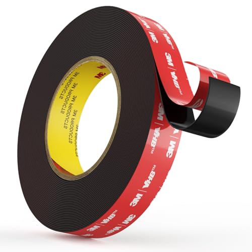 Elover Schwerlast Montage Klebeband doppelseitig, VHB wasserdichtes Schaumband, 4,8m Länge, 24 mm Breite für Auto-LED-Streifen, Wohnkultur, Bürodekoration Elover Schwerlast Montage Klebeband doppelseitig, VHB wasserdichtes Schaumband, 4,8m Länge, 24 mm Breite für Auto-LED-Streifen, Wohnkultur, Bürodekoration von Elover
