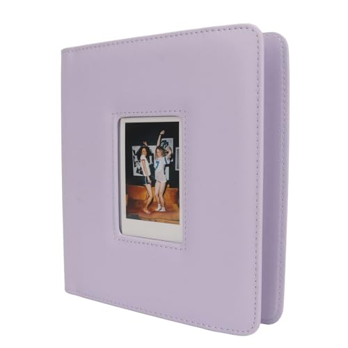 288 Fotoalbum für -Kamera, Ledereinband, 2x3 Fotoalbum-Buch für 11 12 9 Sofortbildkamera, für -Sofortbildfilm (PURPLE) von Elprico