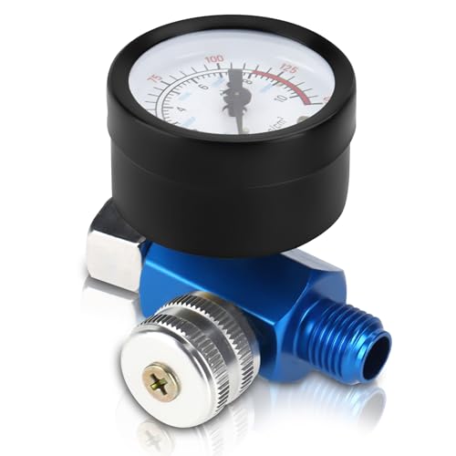 Druckminderer 1/4",Druckregler des Luftkompressors mit Manometer 150 PSI Manometer Pneumatisches Werkzeugzubehör Druckminderer 1/4",Druckregler des Luftkompressors mit Manometer 150 PSI Manometer Pneumatisches Werkzeugzubehör von Elprico
