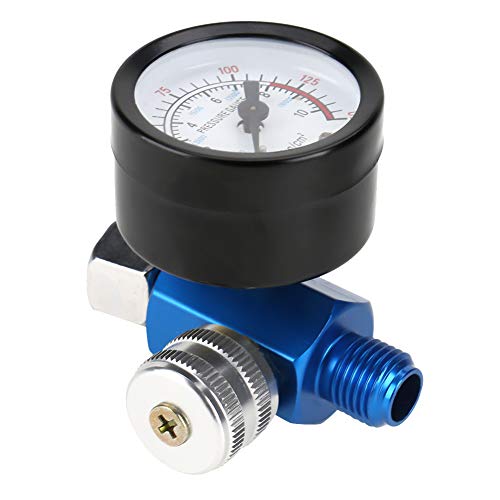 Druckminderer 1/4",Druckregler des Luftkompressors mit Manometer 150 PSI Manometer Pneumatisches Werkzeugzubehör von Elprico
