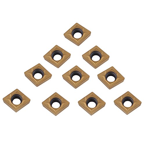 Elprico 10-teilige CNC-Hartmetalleinsätze, CNC-Hartmetallspitzeneinsätze Messerschneiddrehmaschine mit Box CCMT060204-HM YBC251 Elprico 10-teilige CNC-Hartmetalleinsätze, CNC-Hartmetallspitzeneinsätze Messerschneiddrehmaschine mit Box CCMT060204-HM YBC251 von Elprico