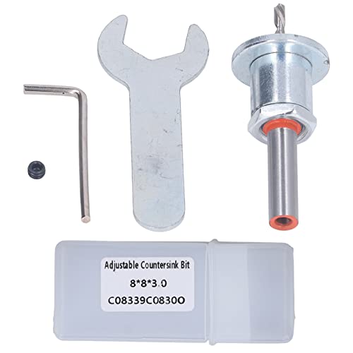 Elprico Tapered Countersink Self -Tipp -Schraubenbohrbohrer Bit Werkzeug Hoher Verschleißfestigkeit für die Holzinstallation, Einstellbare Tiefenstopp für Tischlerei Enthusiasten Elprico Tapered Countersink Self -Tipp -Schraubenbohrbohrer Bit Werkzeug Hoher Verschleißfestigkeit für die Holzinstallation, Einstellbare Tiefenstopp für Tischlerei Enthusiasten von Elprico