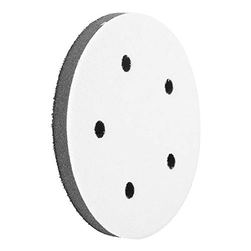 Soft Sanding Pad, 125 mm Durchmesser Soft Interface Pad mit Pufferschwamm für Schleif- und Poliermaschine(5 Holes) von Elprico