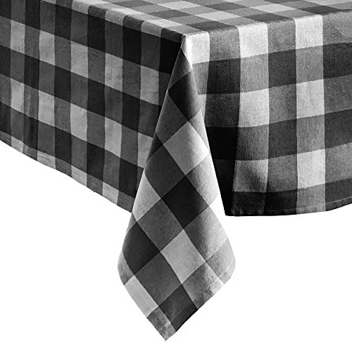 Elrene Farmhouse Living Tischdecke Buffalo kariert, Baumwolle, schwarz/weiß, 52" x 70" (Tablecloth) von Elrene