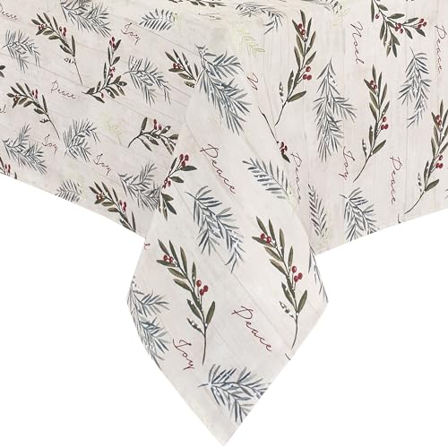 Elrene Home Fashions Holiday Tree Trimmings Tischdecke, Fabric, Multi, 52 in x 70 in (Tablecloth) von Elrene