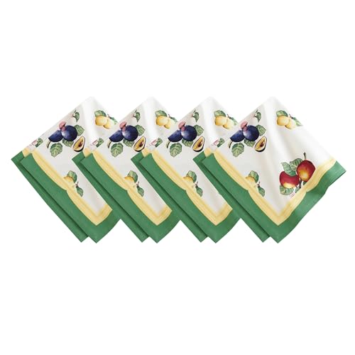 Elrene Home Fashions Villeroy & Boch French Garden Fleurence Dinnerservietten, flecken- und wasserabweisend, 53,3 x 53,3 cm, 4 Stück von Elrene Home Fashions
