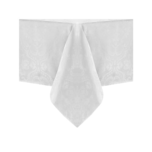 Elrene Caiden Elegance Damast-Tischdecke, Polyester, Weiss/opulenter Garten, 102" x 60" (Rectangular) Elrene Caiden Elegance Damast-Tischdecke, Polyester, Weiss/opulenter Garten, 102" x 60" (Rectangular) von Elrene