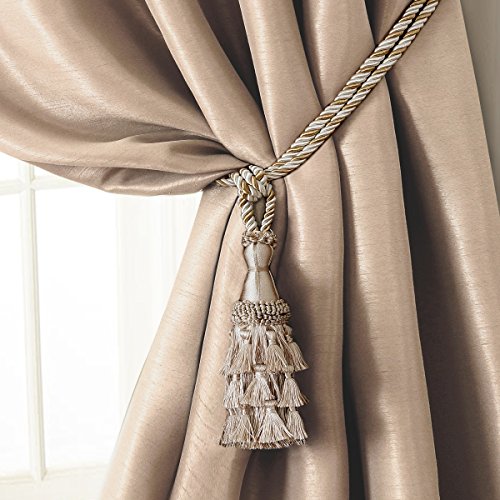 Elrene Home Fashions 26865902525 Quaste Raffhalter Seil Cord einzelnes Fenster Vorhang Behandlung Fall Zubehör, elfenbeinfarben, 61 cm (24 Zoll) von Elrene