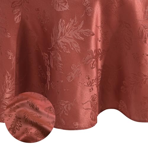 Elrene Home Fashions Elegant Woven Leaves Jacquard Damask Fabric Tablecloth for Fall/Harvest/Thanksgiving, 60" x 84" Oval, Spice Red Elrene Home Fashions Elegant Woven Leaves Jacquard Damask Fabric Tablecloth for Fall/Harvest/Thanksgiving, 60" x 84" Oval, Spice Red von Elrene